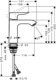  Hansgrohe Metris 31204000 LowFlow 3,5/,     