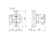   GRUNDFOS UPS 25-120 180, 1230, 1 1/2",  , 52588336