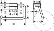    Hansgrohe AddStoris 41771340 ,  , .  