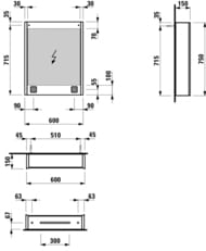   LAUFEN Frame25 408451 (600750150) , .,  ,