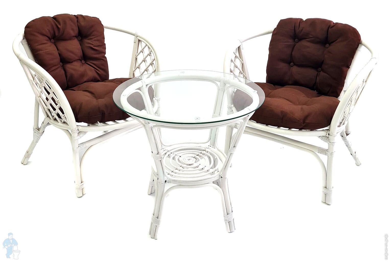 Комплект кофейный багама s стол 2 кресла диван подушка твил