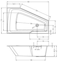   RIHO RETHING SPACE 180x110 L FALL  , ,  (. )