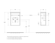    BelBagno PIETRA MINI (400220550) , Stucco Cemento MINI-400-1A-SO-SCM-L