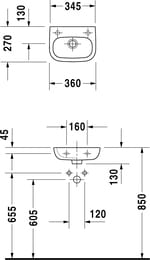  DURAVIT D-CODE 360270130 1 .  . ,   07053600092