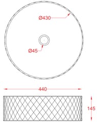  ArtCeram Rombo 440440145   OSL009 44; 00