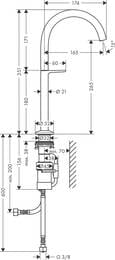  Axor One 48030000   Select 260,   push-open, 