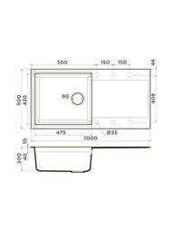  Omoikiri SAKAIME 100 DC (1000500200) , , -  4993888