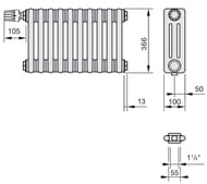  Zehnder Charleston 3037  24 ,   1/2", 1176 , 