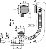    Alcaplast A508CKM click/clack /,     