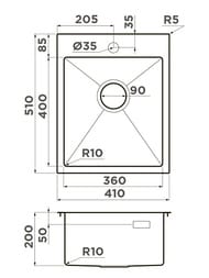  Omoikiri AKISAME 41 LG (410510200)  /,   4973080