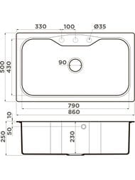  Omoikiri MARU 86-WH (860500240) , ,  4993165