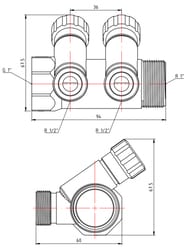  VALTEC 1"  2 .  1/2"   VTc.560.N.0602