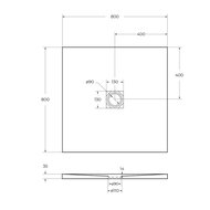     BELBAGNO TRAY-MR-UNO-A-80-35-W-CR  , , 