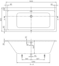   Villeroy & Boch SUBWAY (1900900)   UBA199SUB2V-01