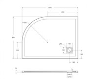     BELBAGNO TRAY-MR-UNO-RH-120/90-550-35-W-L-CR ,