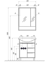   AQUATON  65 1A215202RIB90 650x135x860 , 2 , / 