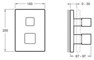  Jacob Delafon SQUARE E75387-CP/E98729-CP   , ,  