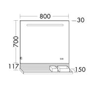  Burgbad Fiumo 80070030 LED, USB, , , ,   SFXU080FOT55