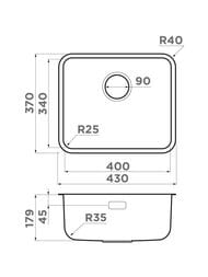  Omoikiri OMI 43-U/I ULTRA MINI GB (430370179)  ,  4997417