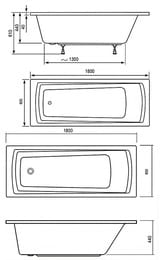   RAVAK DOMINO PLUS 18080  C651R00000