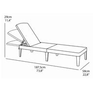  KETER JAIPUR LOUNGER (187,5x58,2x29), 