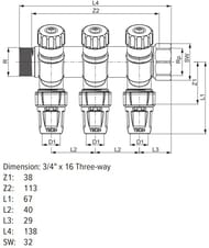  TECElogo 3 ., 16  3/4",   , push-fit,  8730009