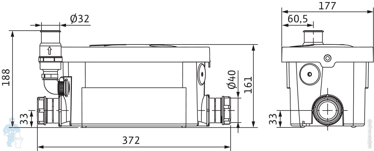 Канализационная установка wilo hidrainlift 3 35