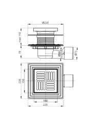   Alcaplast APV3444 (150x150/50/75) .,    .