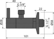   Alcaplast ARV001-BLACK   1/2"3/8" , ,  