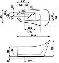  LAUFEN PALOMBA 245802 (1800900890) ., 