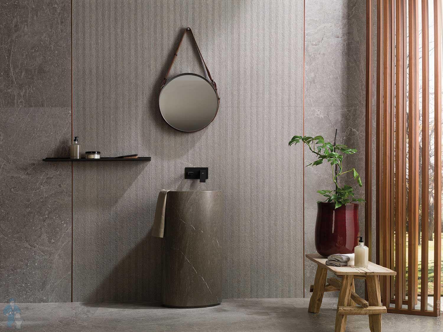 Керамогранитная плитка PORCELANOSA Noir Topo L (1200х1200) камень, серая  100308556 (кв.м..) | Афоня.рф