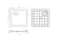     CEZARES (800x800150)  TRAY-SMC-A-80-550-150-W 