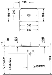  DURAVIT CAPE COD 550390  ,  ,  23475500001