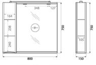   BelBagno MARINO 800150750  LED,  MARINO-SPC-800/750-1A-BL-P-L