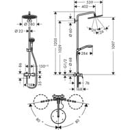   Hansgrohe Croma Select 280 Air 1jet Showerpipe  . ,  26791000