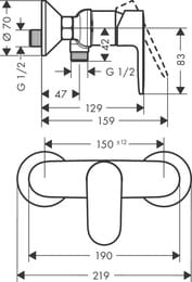    Hansgrohe Vernis Blend 71640670 , .,  , . 