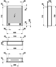   LAUFEN Frame25 408421 (600750150)  , 