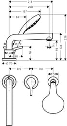  Hansgrohe Talis S 72417000   ,  3 ,  , 