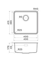  Omoikiri OMI 43-U/I-GB (430415179)  , .,  4997420