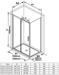   RAVAK BLIX SLIM BLSPS-80 (785-8001950)  transparent,  