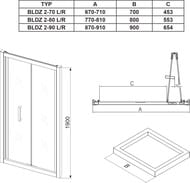   RAVAK BLIX BLDZ2-90 (870-9101900) , , +Transparent