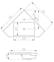  Aquaton  78 1A715331AN010 785x785x179mm   , , 