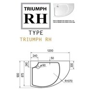    CEZARES (9001200150)  TRAY-A-TRIUMPH-RH-120/90-15-W-L 