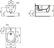   Ideal Standard BLEND CURVE 355x540x250   ,   T3750V1