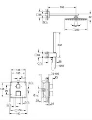   Grohe Grohtherm Cube 34741000 ,   230, , , 