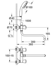  Grohe Costa S 2679210A  , ,   300,  . Tempesta