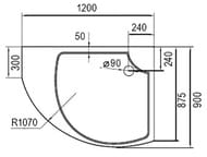    CEZARES (9001200150)  TRAY-A-TRIUMPH-RH-120/90-15-W-R 