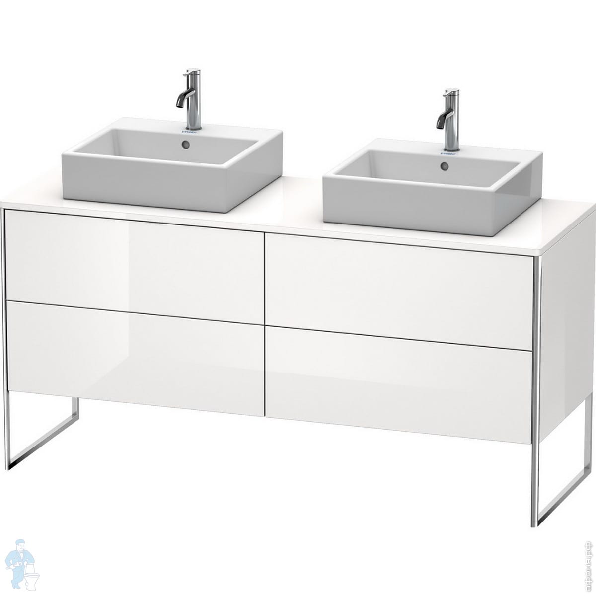 Тумба под две раковины Duravit