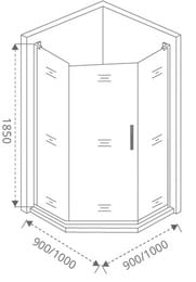   GOOD DOOR BAS PANDORA PNT-100-C-CH (100100) ,  