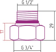       G3/4"G1/2"/2 , 02100-3412